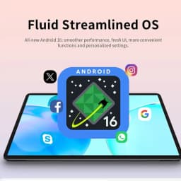 Teclast P50T Tablet Set Tablet 11 Inch Unisoc T7250 Android 16 90HZ Refresh Rate Tablets Octa-Core Max 16GB RAM 128GB ROM 8000mAh Battery Lightweight