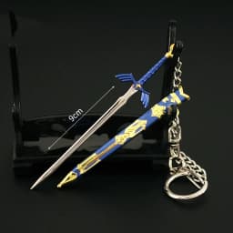 Game Zelda Link Master Sword Key chains Cosplay Alloy Openable Swords Pendant Props Keychain Accessoories Key Ring