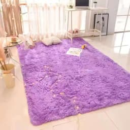 VIKAMA Soft Fluffy Plush Tie-Dye Carpet Gradient Long Fine Hairs Fabric Bedside Mat Rug For Girl's Bedroom Home Decor Girl‘s Gif