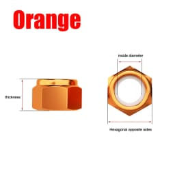 M2 M2.5 M3 M4 M5 M6 M8 Aluminum Hex Nylon Lock Nut Anodized Multi-color Colourful Aluminum Alloy Insert Locking Nuts 5pcs-10pcs
