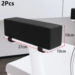 2Pcs Universal Chair Armrest Pads Black Gray Relief Elbows Forearm Pressure Memory Foam Armrest Cushion For Office Gaming Chairs