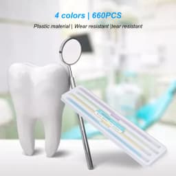 60PCS Dental Sandpaper Lightweight Portable Plastic Material 4 Colors Dental Sanding Strips for Tooth Polishing for Household