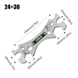Multifunctional Bathroom Wrench Bend Angle Leveling Wrench Shower Faucet Installation Ruler Distance Measuring Tool