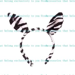 652F Halloween Zebras Ear Headbands Cosplay Zebras Ear Headwear Hairbands Headwear Halloween Hairbands Birthday Party