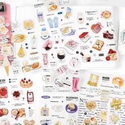 Card Lover 2 Pcs [Diary Fragments Series] Korean INS Handheld Decoration Sticker Paper Scrapbooking Material Scrapbook Kit