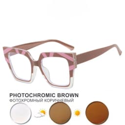 Color Matching Large Frame Cat's Eye Anti-Blue Light Myopia Glasses Frame Fashion Cool Plain Glasses -25~-600