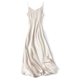 Small Heavyweight 21MM 100% Natural Mulberry Silk Plain Satin French V-neck Diagonal Cut Women's Sexy Solid Suspender Dress