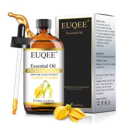 EUQEE 118ML Lavender Jasmine Eucalyptus Vanilla Peppermint Essential Oils with Glass Dropper|Aromatherapy, Humidifier,DIY Soap