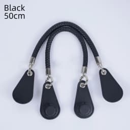 New 1 Pair Obag PU Woven Braided Leather Rope Handles Straps Round Handlefor O Bag Accessoires