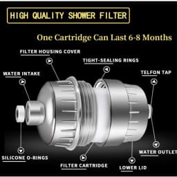Filter Element 15-20 Grade Water Purification Household Water Purifier Shower Filter Set Bathing To Remove Residual Chlorine