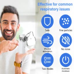 Portable Nebulizer Humidifier Medical Silent Mesh Nebulizer Handheld Asthma Inhaler Atomizer Kids Health Care Or Thermometer
