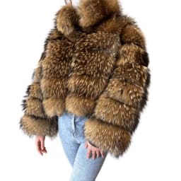 Stand Collar Natural Real Fox Fur Coat for Women Winter Warm Fashionable Lapin Blue Color Full Length Tailored Fit Outerwear