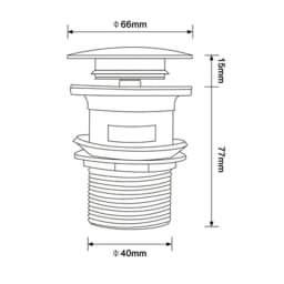Bathroom Sink Drain Wash Basin Drainer Waste Pipe Sink Plug Pop-Up Button Luxury Brush Gold Brass Material Matt Black Rose