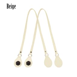 New Arrival Tanqu Long Edge Painting Handles Leather Flat PU Belt Drop End with Silver Rivet for OBag for EVA O Bag Body
