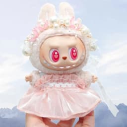 For Labubu Doll Clothing Strap Pants with Mini Headphones and Mini Camera 17cm Clothing Shoes Doll DIY Accessories Training Sit