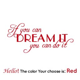 Large Quotes Motivating Dream Phrases Wall Sticker Home Decoration Accessories If You Can Dream It You Can Do It Vinyl Stickers