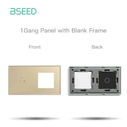 BSEED 1/2/3Gang WIFI Touch Switch Part Only Glass Panel Smart Dimmer Curtain Switch Function DIY Part EU Wifi Socket Parts