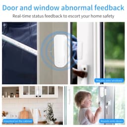 Zigbee Door Window Anti-Theft Detector Wireless Magnetic Contact Security Sensor APP Notification Alarm Zigbee Hub Required