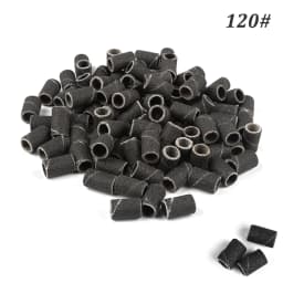 1000pcs Nail Sanding Bands Nail Drill Bit Caps Accessories for Manicure Gel Polish Removing Manicure Tool 80# 120# 180# 240# Set