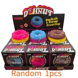 Needoh Dippin Dazzler Egg Donut Stress Relief Squishy Cube Anti-Anxiety Squeeze Toy For Focus ADHD Population Gifts.