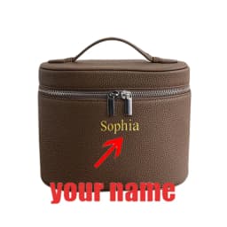 Personalized Makeup Bag, Custom Cosmetic Bag, Bridesmaid Makeup Bag, Leather Cosmetic Case, Women Toiletry Bag, Bridesmaid Gift