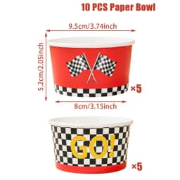 Racing Car Theme Party Decoration Checkered Paper Cups Cake Toppers For Race Theme Party Decor Car Theme Birthday Party Supplies