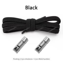 New Elastic Laces Sneakers Round Press Lock Shoelaces Without ties Kids Adult No Tie Shoelace Rubber Bands Shoes Accessories