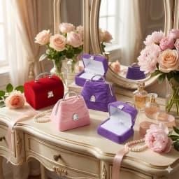 1 Pcs Exquisite Velvet Jewelry Box Container Wedding Ring Box for Earrings Necklace Bracelet Display Gift Box Holder