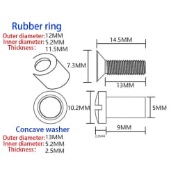 4 Sets Kydex Holster Screw Parts Fast-dialing Sheath Screw Fittings Making K Sheath DIY Waist Clip Screw Accessories