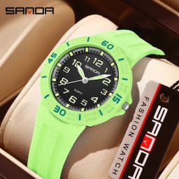 SANDA 6386 Student Quartz Watch 50m Waterproof Luminous Durable Sports Watch for Men and Women Simple and Elegant