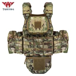 YAKEDA Five piece equipment bag training vest, detachable and expandable, waterproof, wear-resistant and tear resistant