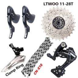 LTWOO R7 2x10 Speed Road Groupset R7 Shifter Lever Rear Derailleurs 11-25/28/32T flywheel X10 Chain with for tiagra 4700 R3000