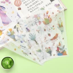 6 sheets/pack Cute Stickers Flower Cat Butterfly Washi Paper Stickers Pack Scrapbooking Supplies Japanese Kawaii Stationery