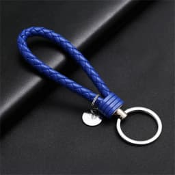 PU Leather Braided Woven Rope Wristlet Keychain Strap For Men Women Quality DIY Key Chains Bag Car Key Ring Jewelry Accessories