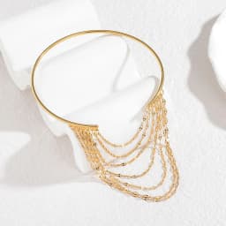 Letdiffery Bohemian Classic Tassel Multi-layer Chain Arm Bracelets Women Stainless Steel Gold Color Cuff Bangle Body Jewelry