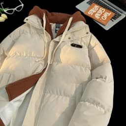 New Winter Cotton-padded Jacket Women, Two-piece Hooded Down Cotton Jacket Female Casual Warm Cotton-padded Clothing Parker Coat