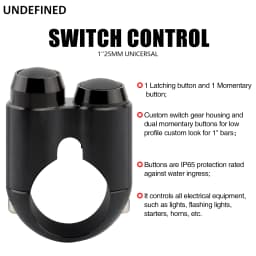 3&4 Buttons Motorcycle Switch 25mm Handle Controller Switches M-Unit Lights Starter Horn Universal " 1" Handlebar Switch