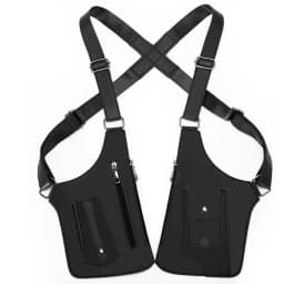 Retro Anti-theft Storage Vest Bag Multi-Pocket Concealed Strap Chest Bag Leather Multifunction Mobile Phone Bag Hunting