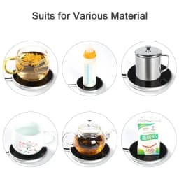 Coffee Mug Warmer with Timer & 2 Temperature Settings Office Smart Cup Warmer Electric Beverage Warmer for Cocoa Tea Water Milk