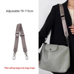Canvas Shoulder Strap For Longchamp Hobo Replacement Black Grey Wide Crossbody Strap For Woman Handbag Removable Bag Accessories