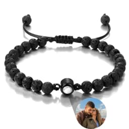 Beaded Personalized Photo Projection Bracelet Custom Photo Dog Paw Bracelet Pet Photo Necklace Cat PawPendant Commemorative Gift