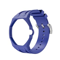2in1 Bioceramic Case&Silicone Strap For Swatch x AP Royal pop Pocket watch bands Modification kit integrated Silicone Wirstband