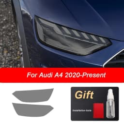 2pcs Black TPU Car Headlight Protector Film Sticker for Audi A4 8V A3 B8 B9 A5 A6 C8 A7 A8 D4 TT E-tron R8