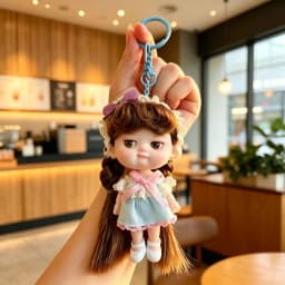 Cute 10cm Doll Keychain Bag Pendant for Bjd Doll Dolls for Girls Mini Dolls Mobile phone Decoration