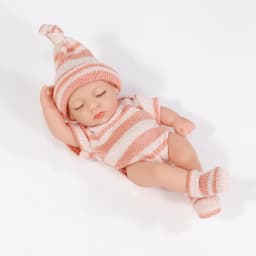 20cm Reborn Dolls Soft Full Vinyl Doll 7.87Inch Cute Mini Doll Reborn Doll Toy Waterproof Soft Vinyl Doll For Birthday Gifts