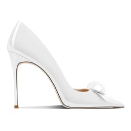 Bow High Heels Women's New Sweet Pointed Stiletto Comfortable Patent Leather Women's Shoes