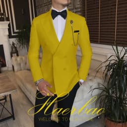 Ivory Men Wedding Tuxedos Suit Blazer Double Breasted Groom Suits For Men 2 Piece Party Best Man Jacket Pant Custom Made