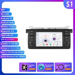 8+128G AI Voice Car Android Auto Radio for BMW E46 M3 318 320 325 330 335 Carplay 4G LTE Multimedia Player GPS Autoradio RDS SWC