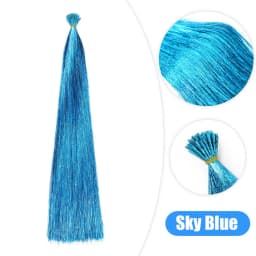 50pcs Synthetic I Tip Tinsel Hair Extensions Glitter Tinsel Hair Fairy Hairpieces Party Dazzle Hair Accessories For Women Girls