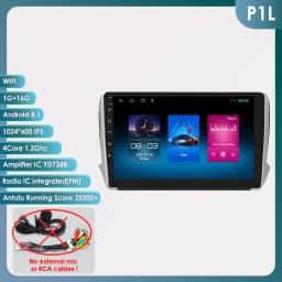 Hizpo 2Din 10.1inch Android Auto Car Radio for Peugeot 208 2008 2014 - 2018 BT 4G SWC GPS Navigation RDS DSP UIS8581 Headunit